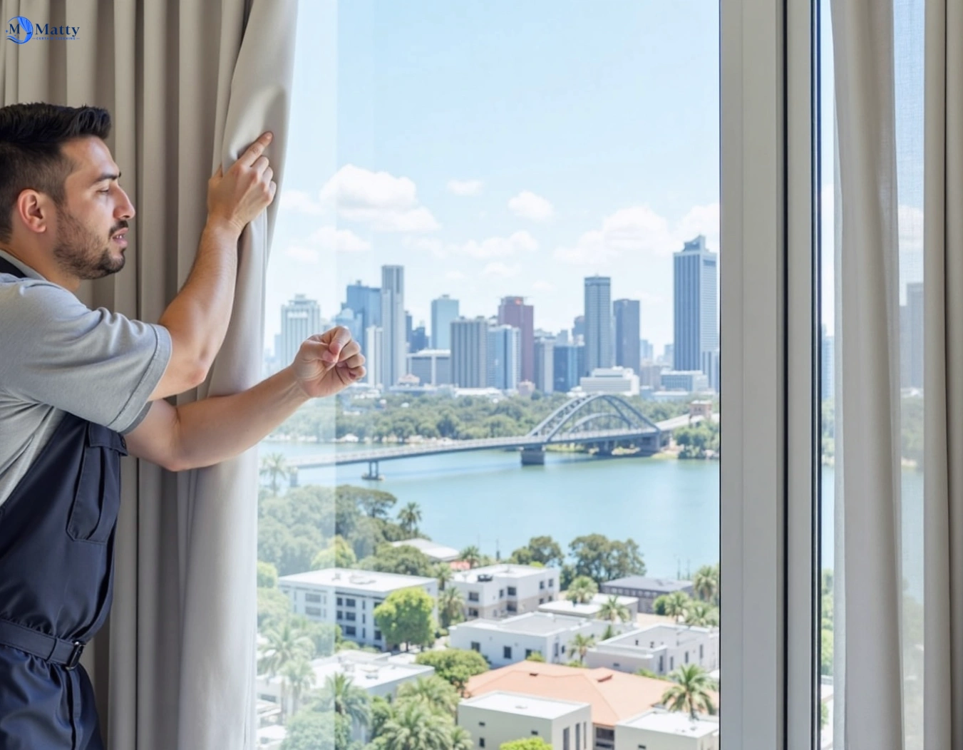 Professional curtain steam cleaning service mount-nathan QLD by Matty Curtain Cleaning
